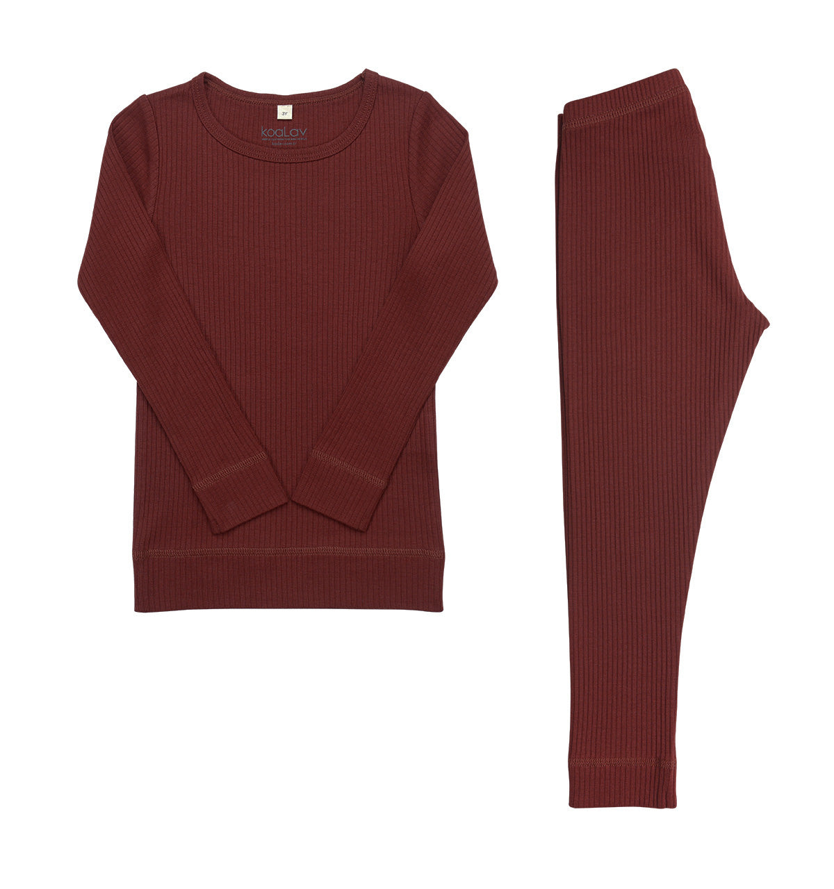 Loungewear Top + Bottoms - Dark Brick