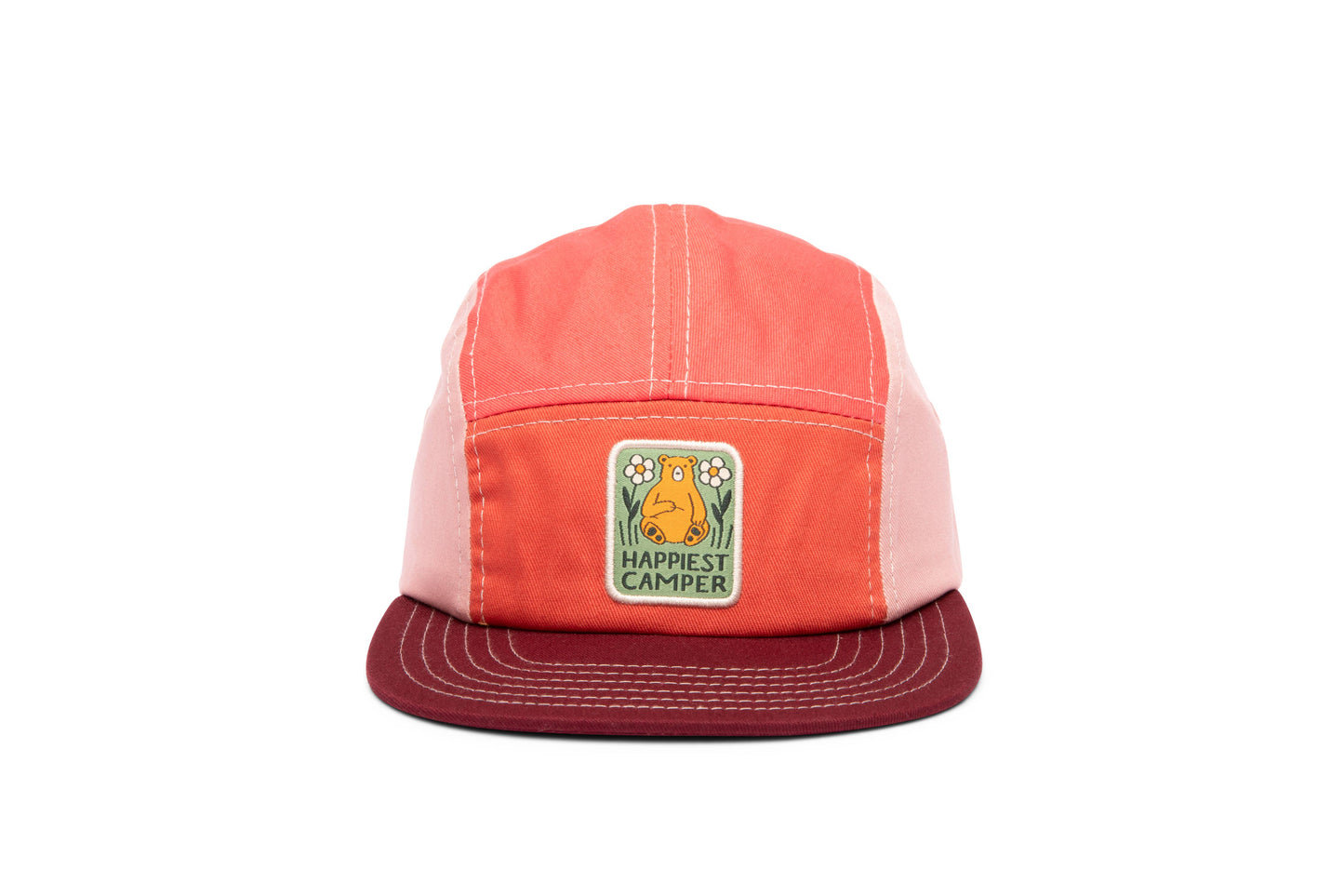 Happiest Camper Bear Baby & Kids Hat: Youth / Pink