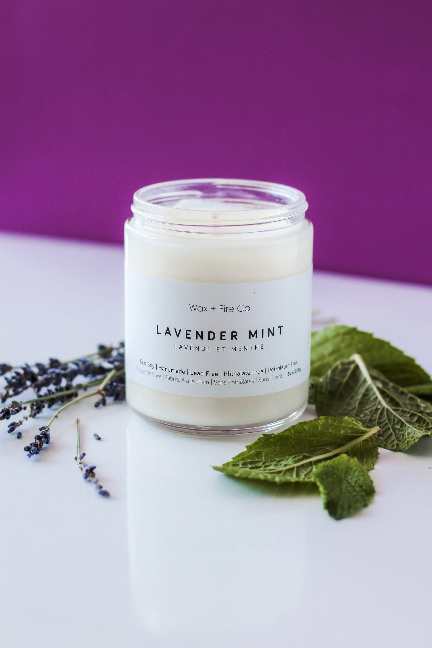 Lavender Mint Soy Candle - 8oz