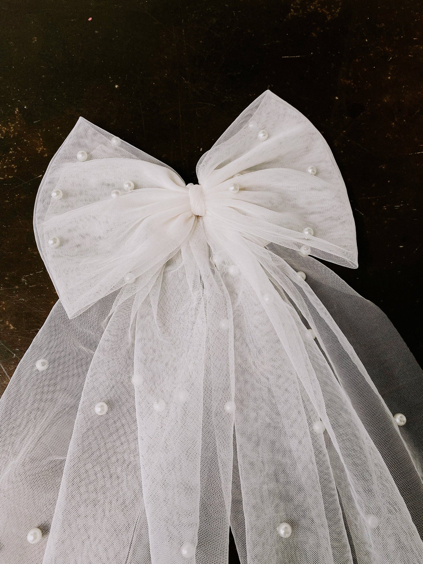 Brides and Belts - Pearl Studded Hair Bow