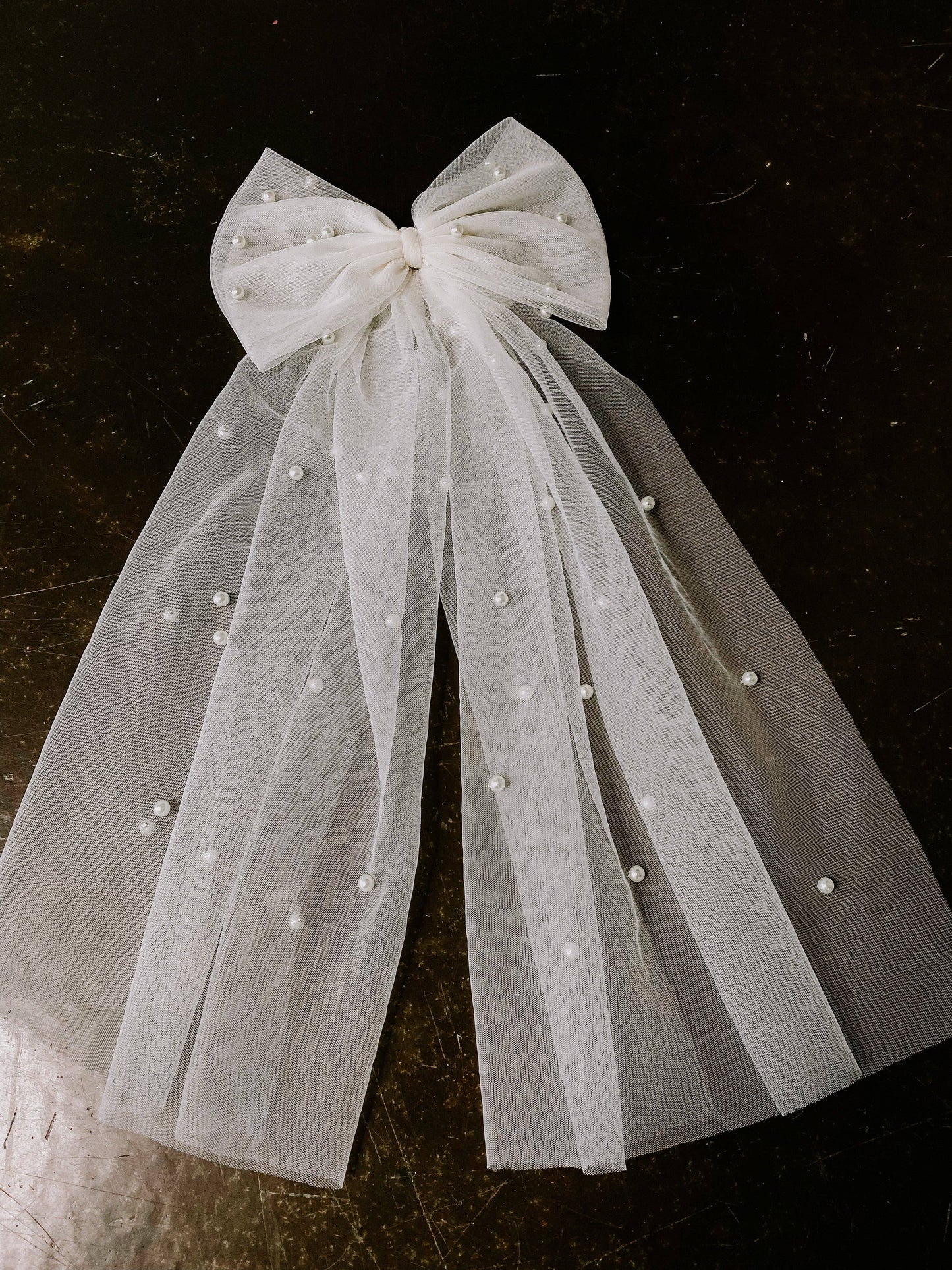 Brides and Belts - Pearl Studded Hair Bow