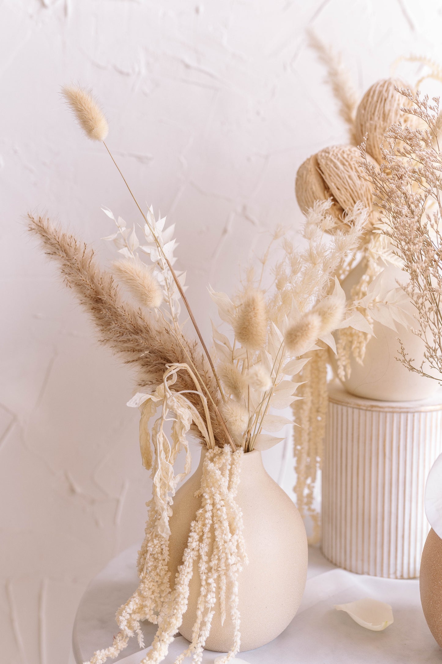 Trio of Dried Bud Vases