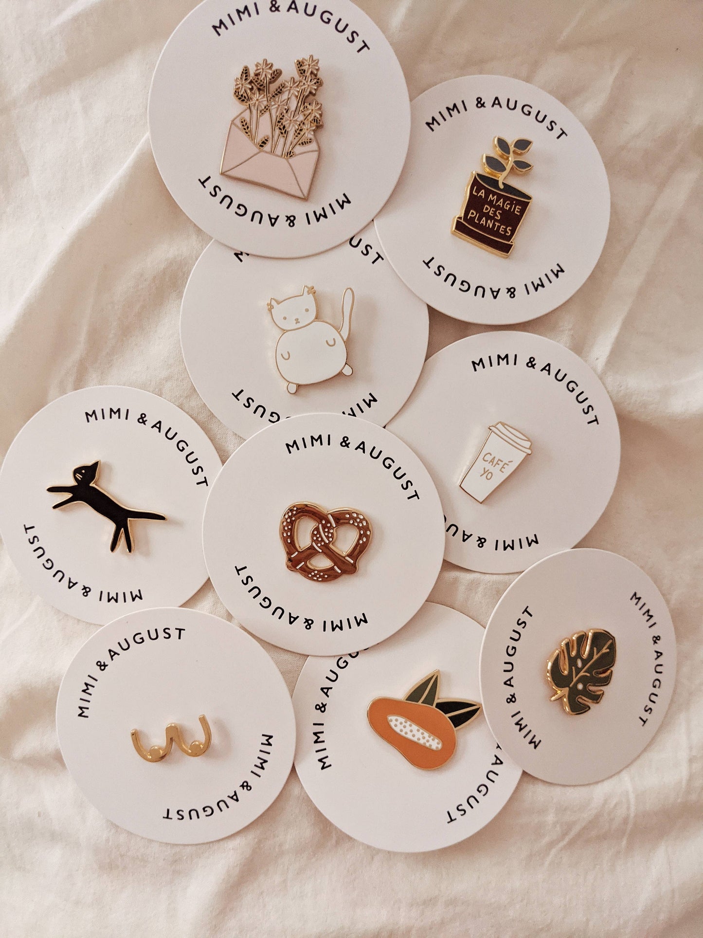 Letter full of flowers Enamel pin