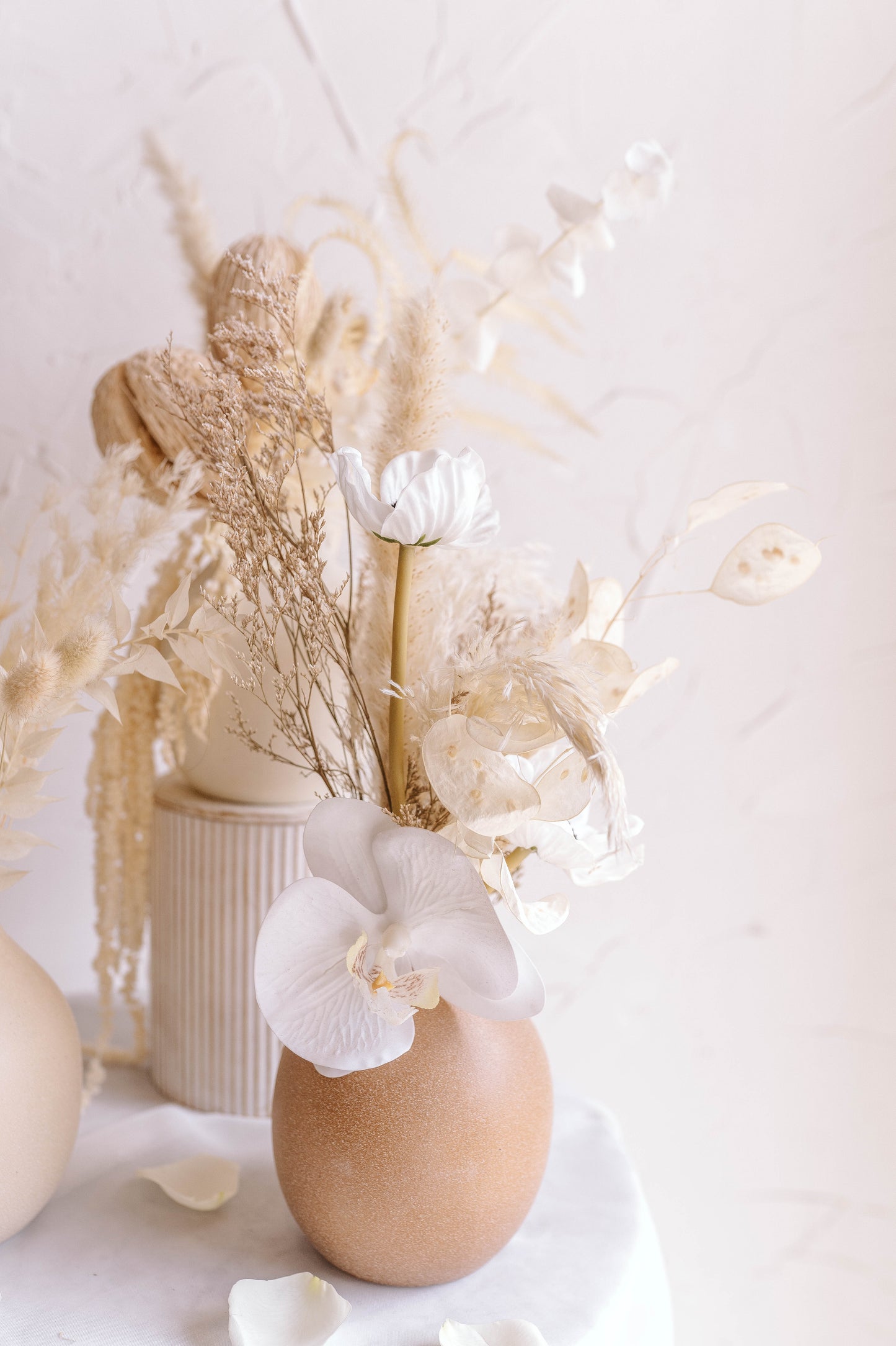 Trio of Dried Bud Vases