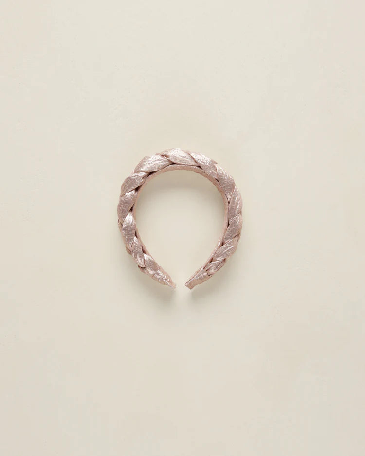 Metallic Braided Headband - Bubblegum