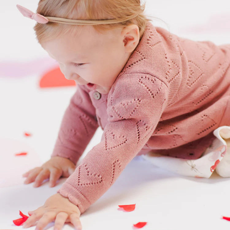 Knit Cardigan - Lipstick