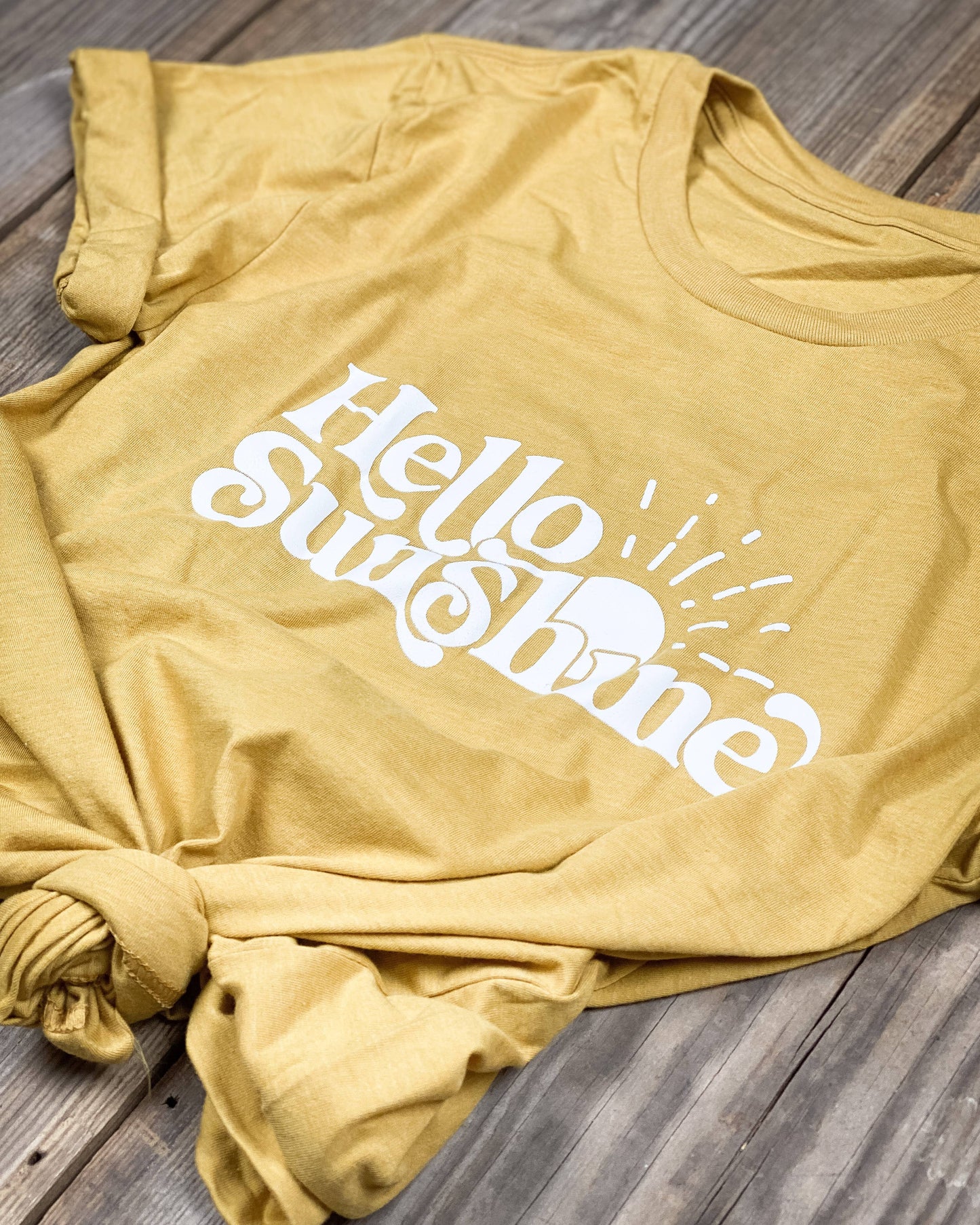 Hello Sunshine T-Shirt : Mustard: L