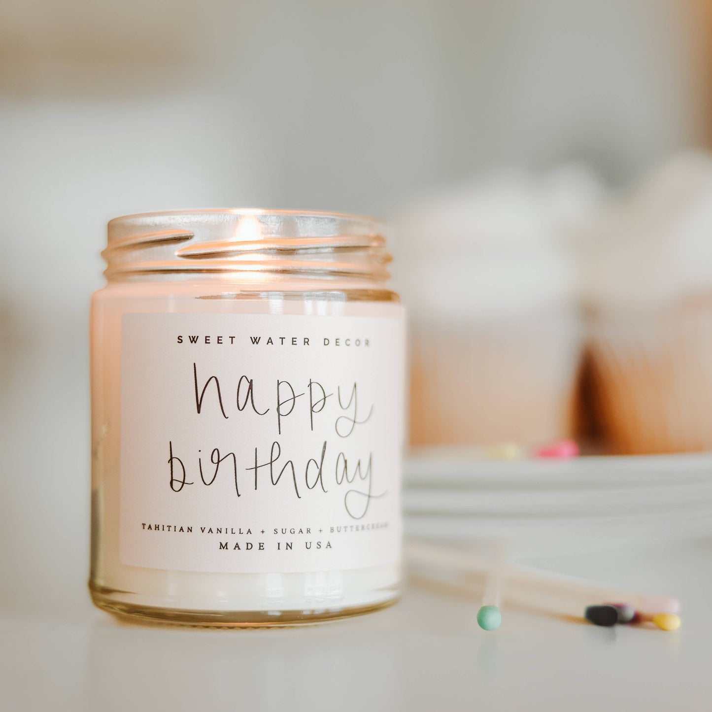 Sweet Water Decor - Happy Birthday 9 oz Soy Candle