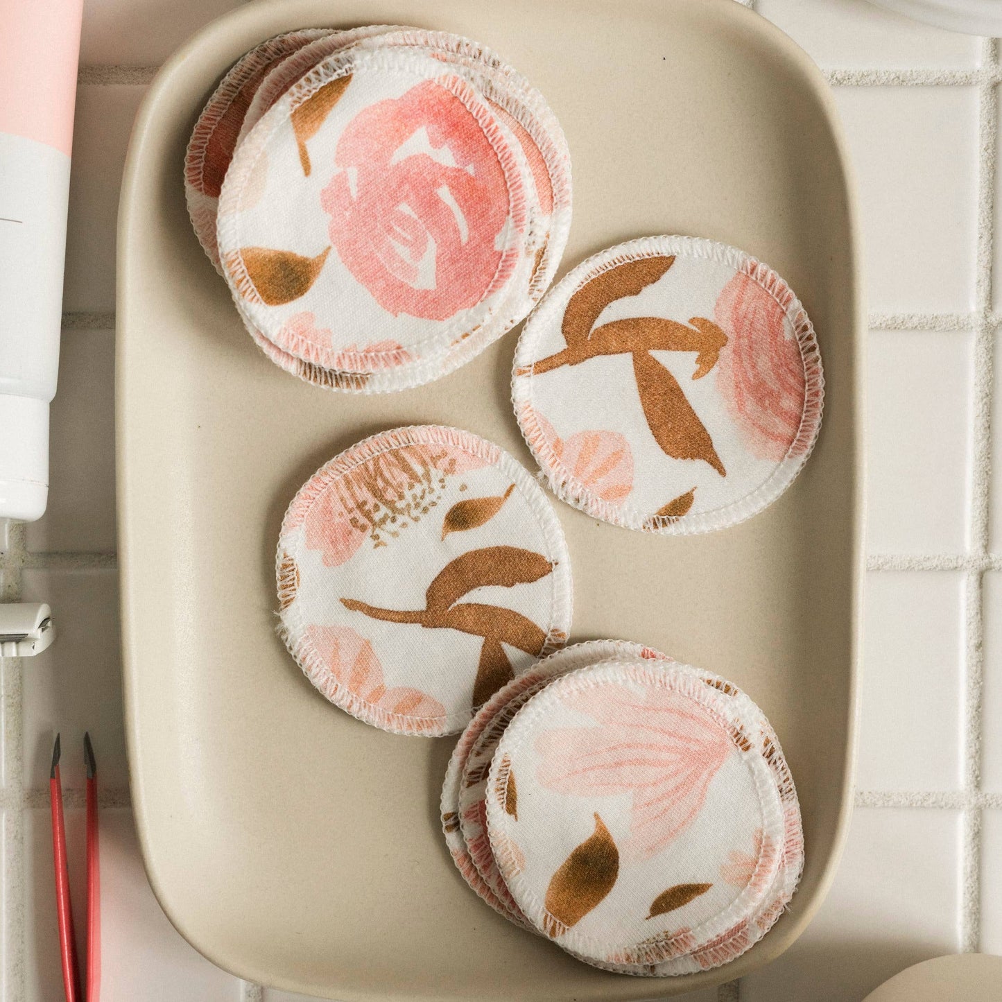Organic Cotton Rounds - Juliet Florals