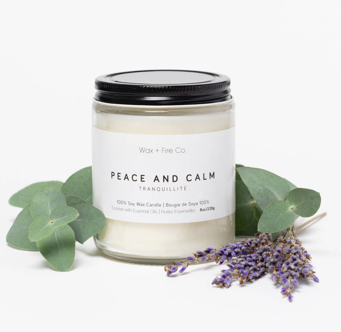 Peace and Calm Essential Oil Soy Candle - 8oz