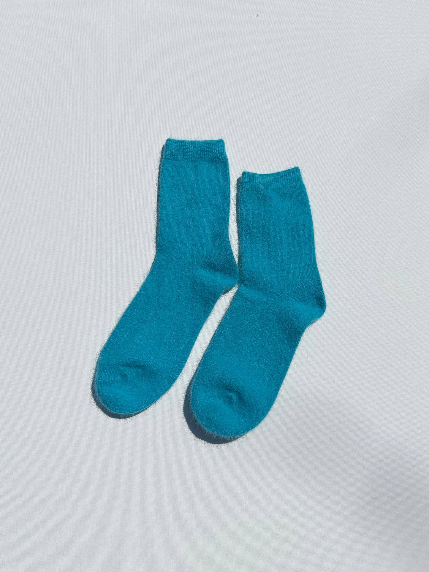 FLUFFY ANGORA SOCKS - crystal bright: Pink ruby