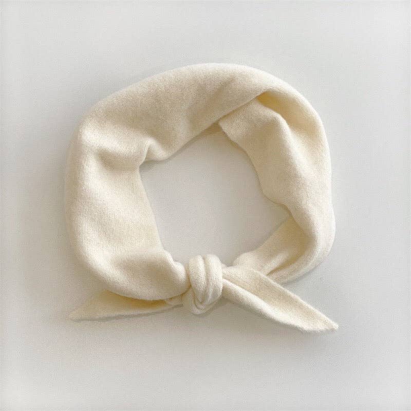 FUZZY WOOL CRAVAT SCARF - Caramel