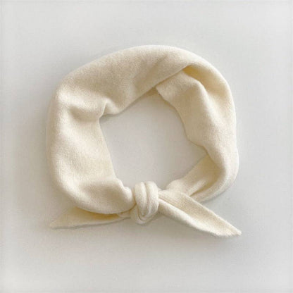 FUZZY WOOL CRAVAT SCARF - Caramel