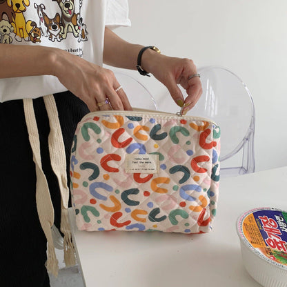 Floral Storage Purse Cosmetic Bag: UU
