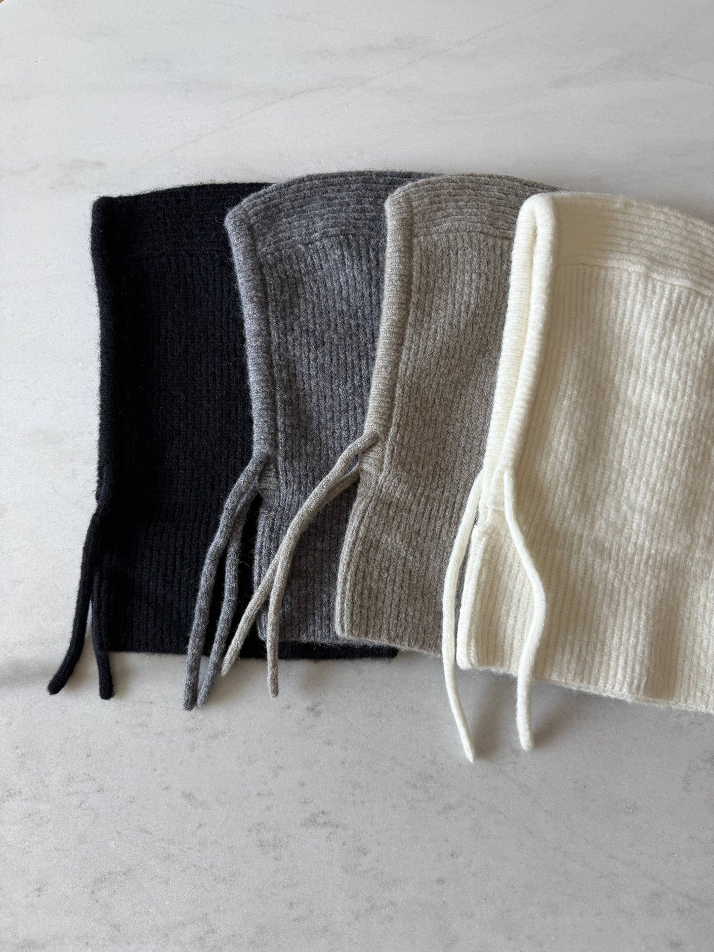 FUZZY ALPACA BALACLAVA - neutral: Cream / One size