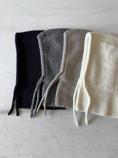 FUZZY ALPACA BALACLAVA - neutral: Cream / One size