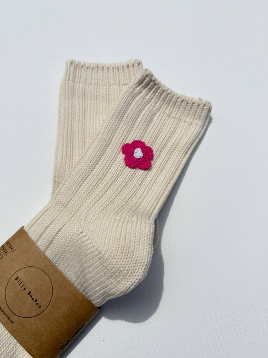 CROCHET HAPPY FLOWER SOCKS: Tulips 🌷 / Ankle socks