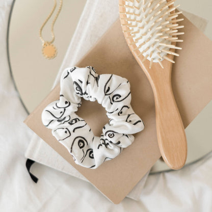 Organic Cotton Hair Scrunchie - Woman Series (White)