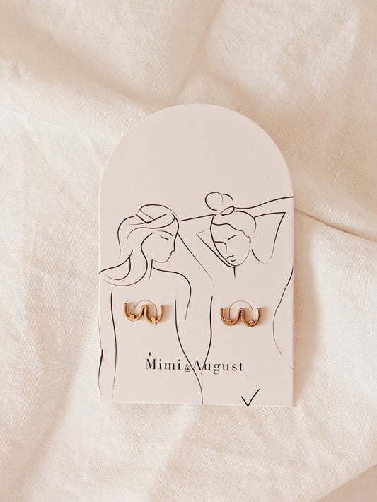 Boobs- gold plated earrings: Gold plated