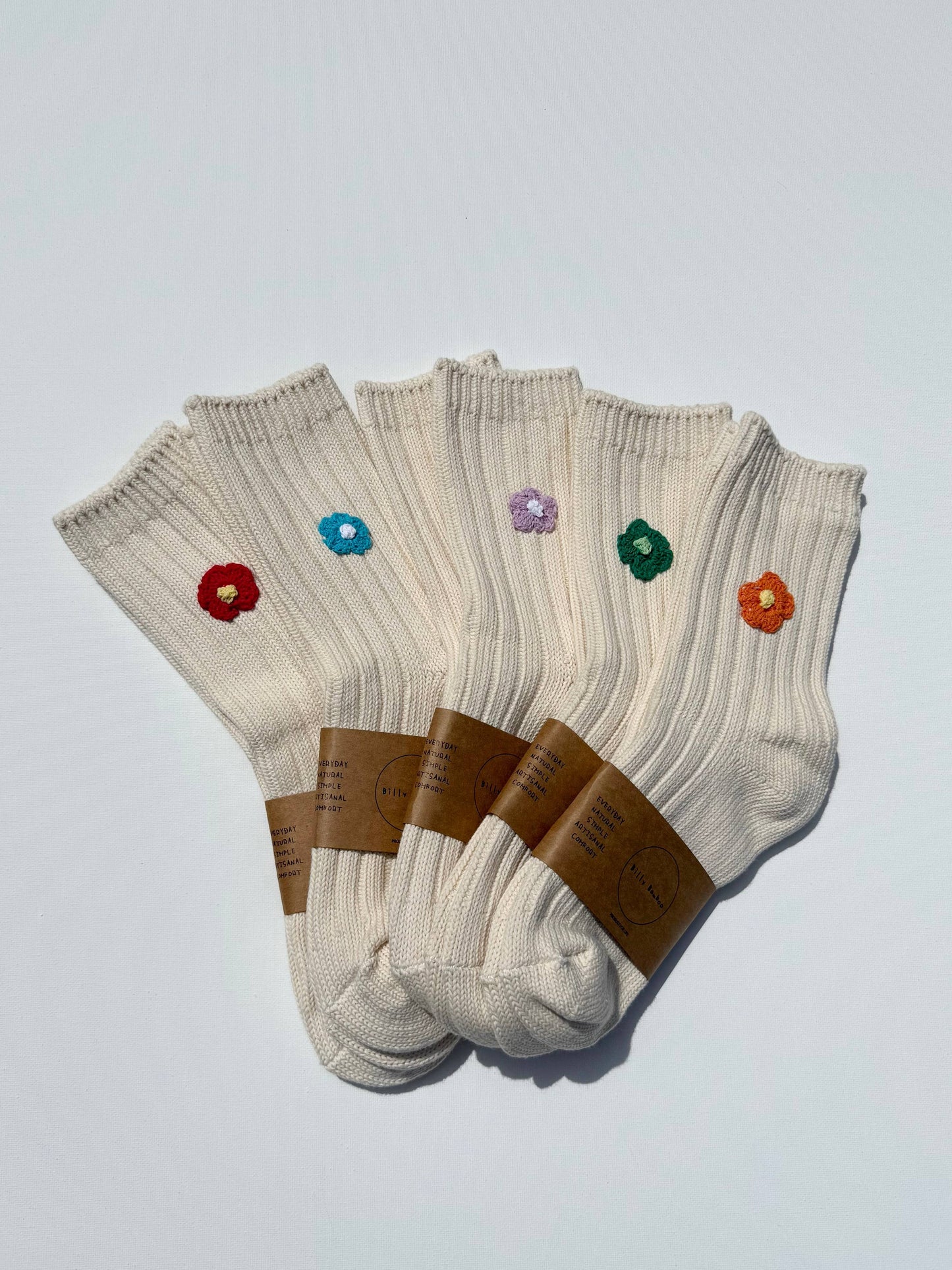 CROCHET HAPPY FLOWER SOCKS: Plant 🌱 / Ankle socks