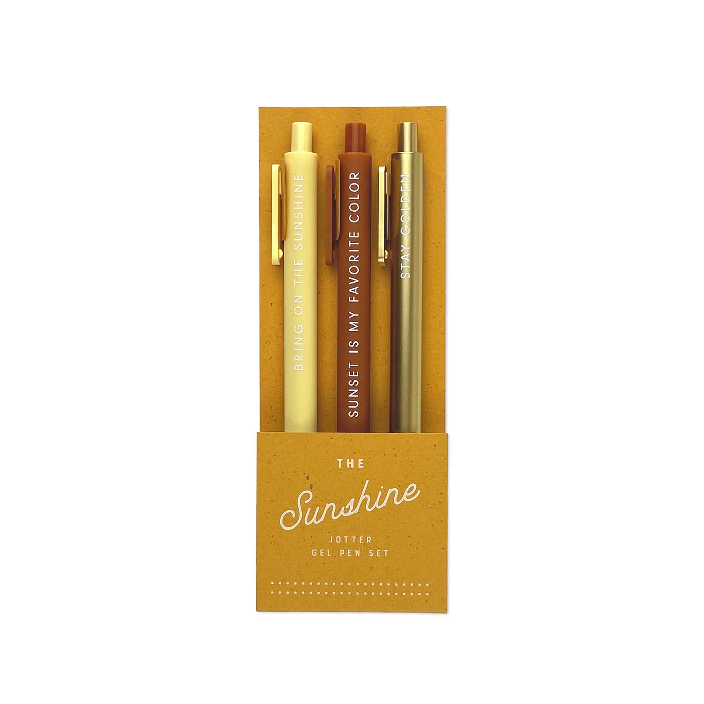 Ruff House Print Shop - Set of 3 Sunshine Jotter Gel Pen