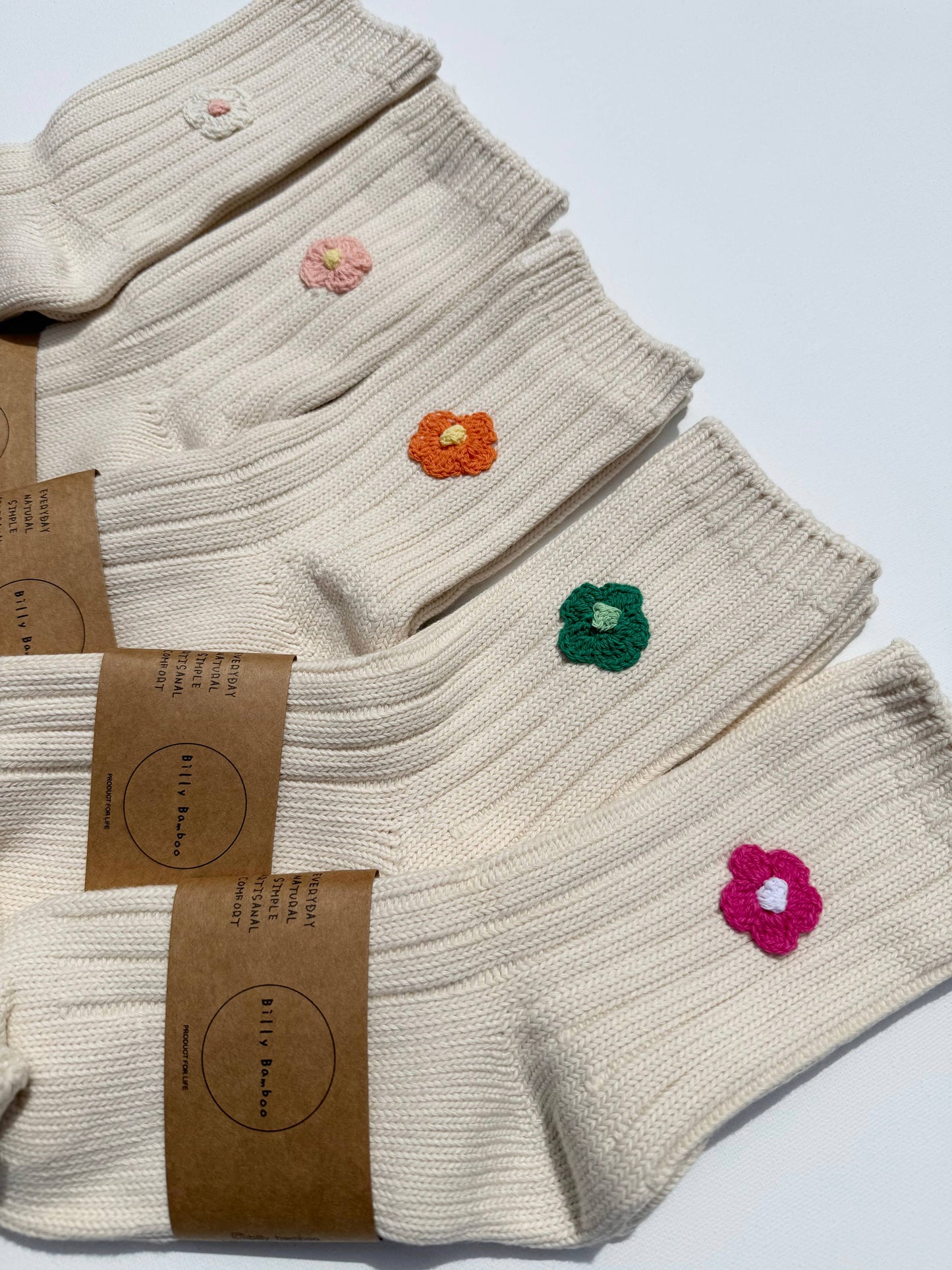 CROCHET HAPPY FLOWER SOCKS: Tulips 🌷 / Ankle socks