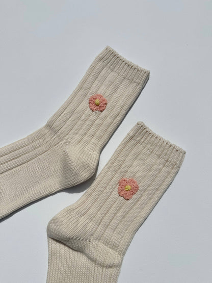 CROCHET HAPPY FLOWER SOCKS: Tulips 🌷 / Ankle socks