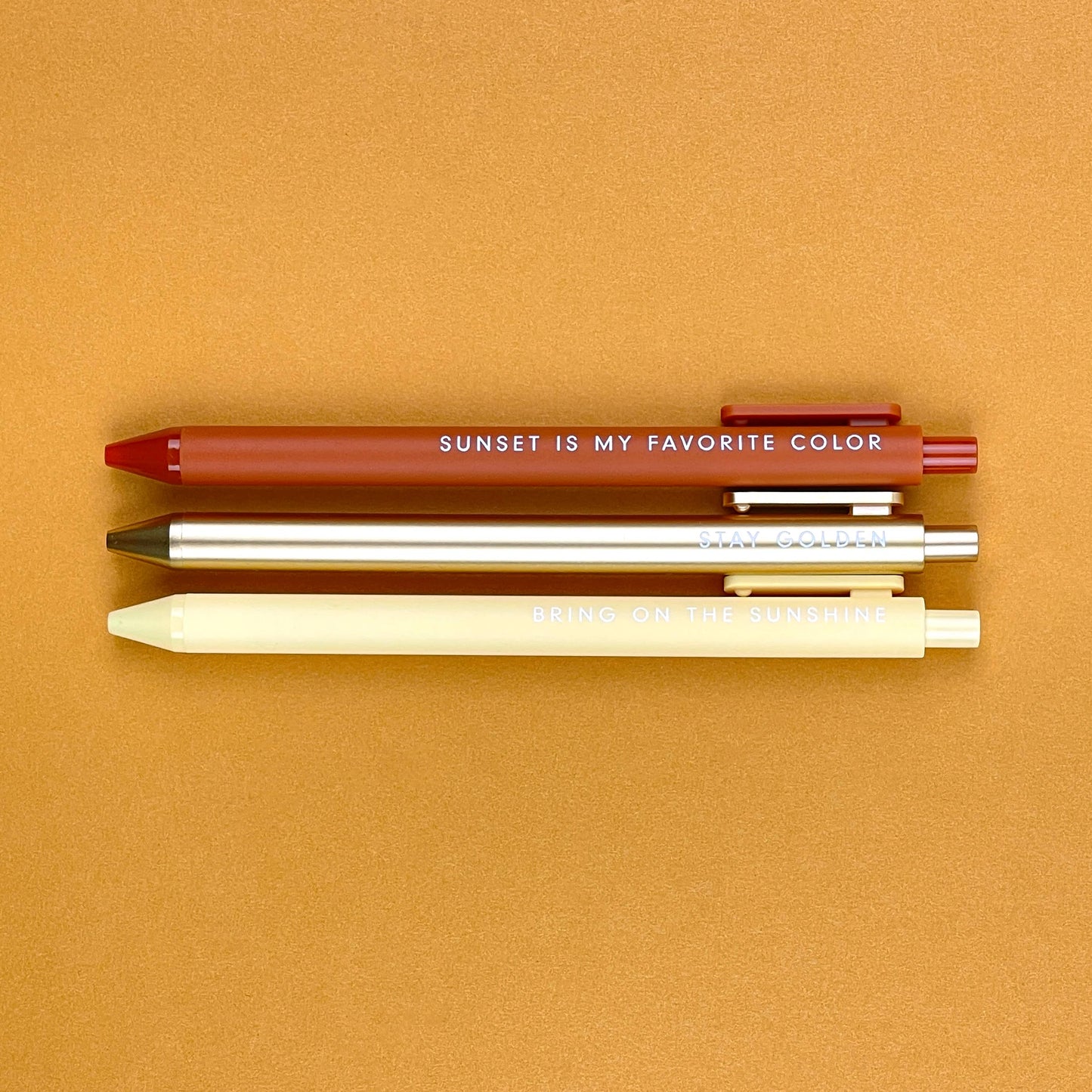 Ruff House Print Shop - Set of 3 Sunshine Jotter Gel Pen