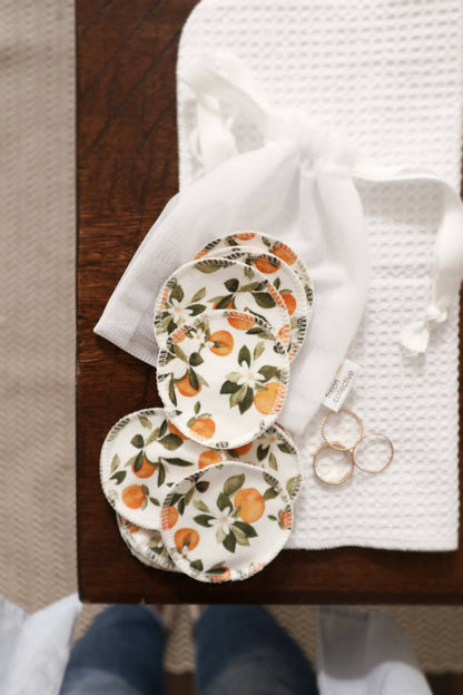 Organic Cotton Rounds - Clementine