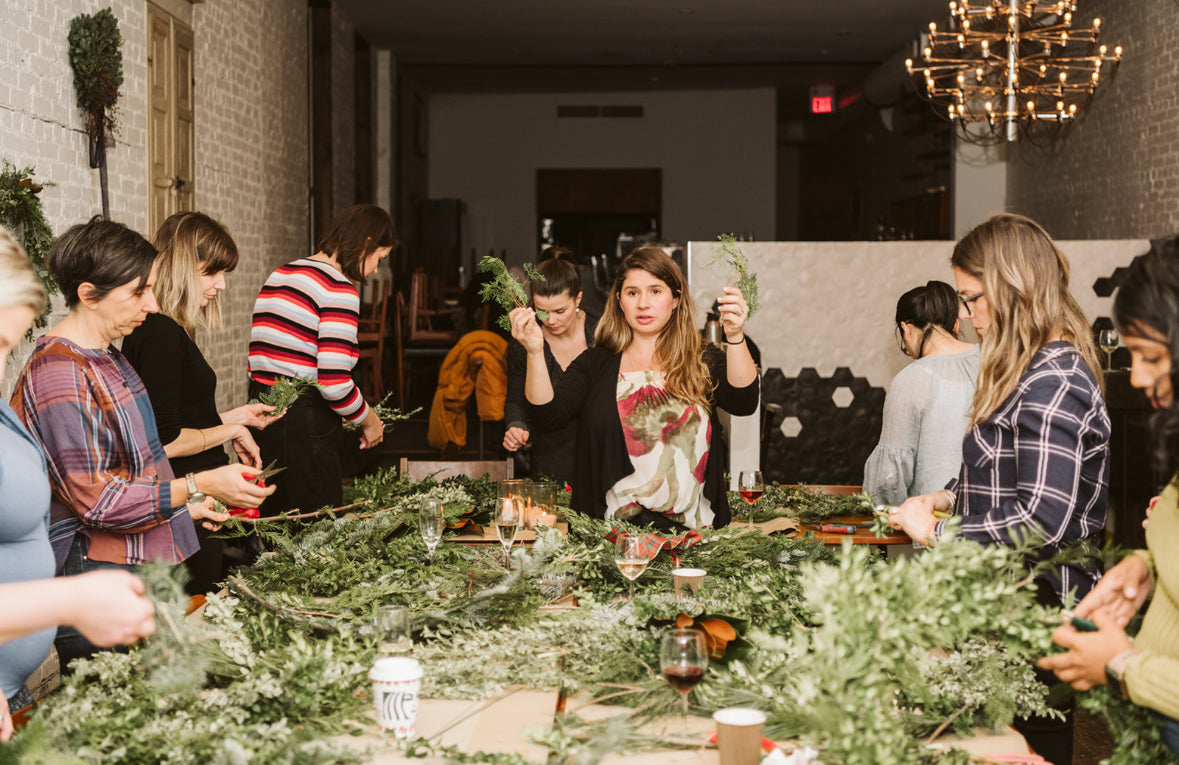 Book Your Private Wreath-Making Party (6 person minimum)