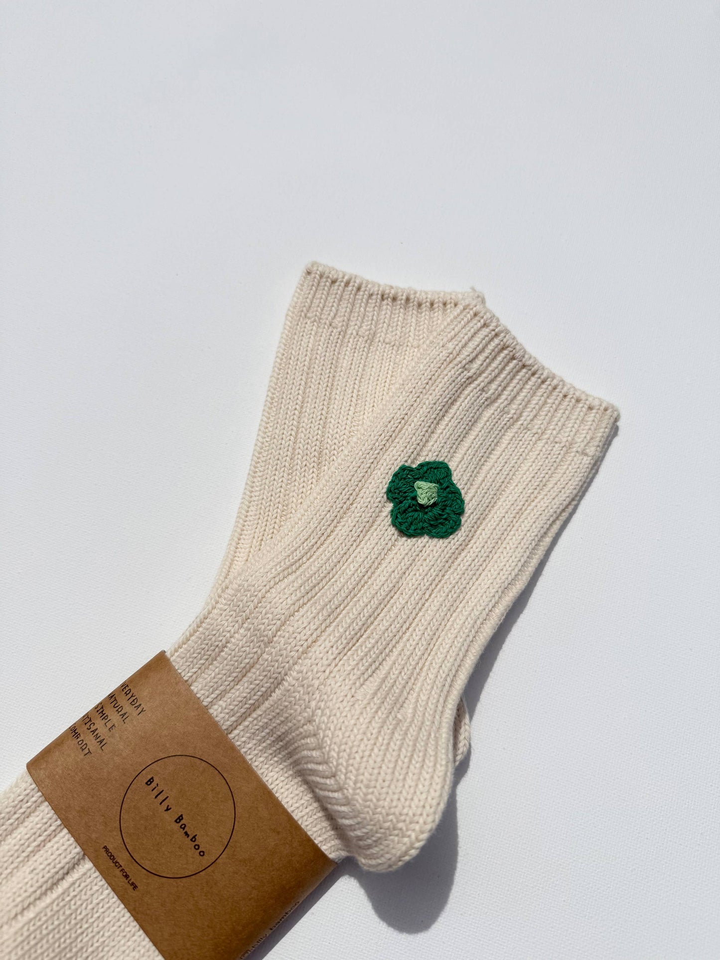 CROCHET HAPPY FLOWER SOCKS: Plant 🌱 / Ankle socks