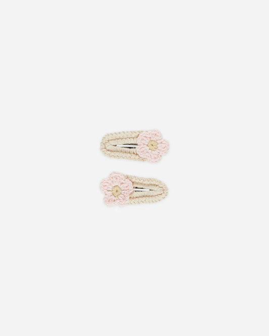 Crochet Clips - Pink Daisy