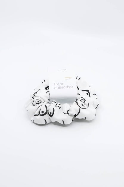 Organic Cotton Hair Scrunchie - Woman Series (White)