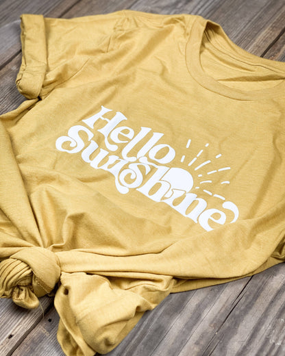 Hello Sunshine T-Shirt : Mustard: L
