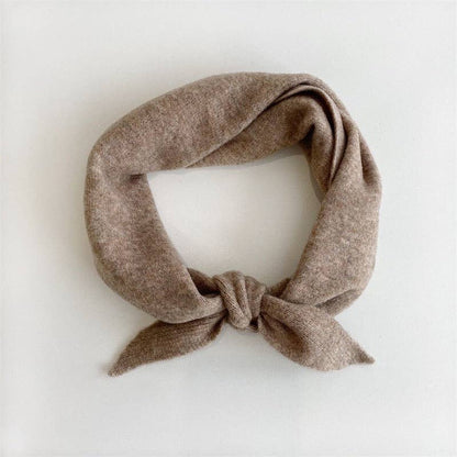FUZZY WOOL CRAVAT SCARF - Off white