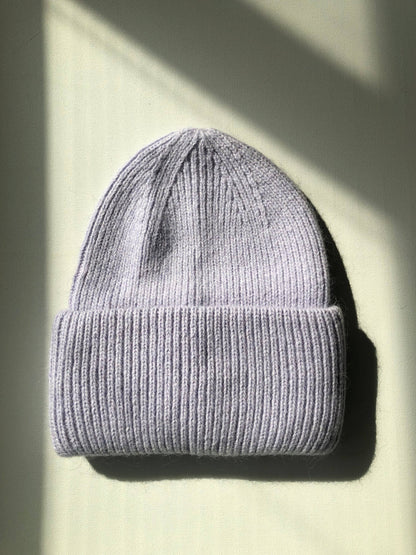 ROYAL ANGORA WOOL BEANIE - snow pastel: Lotus pink