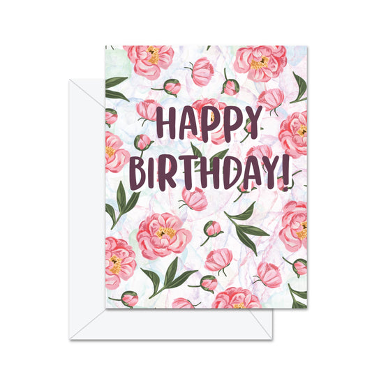 Happy Birthday (Peonies) - Greeting Card