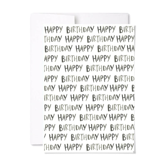 Happy Happy Happy Birthday Card: Single Card